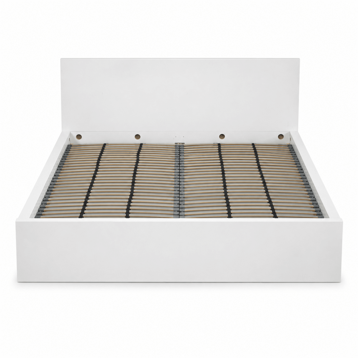 IKEA King Bed with Mattress & Slatted Bed Base | White | 180 × 200 cm - Al Thahani Furniture