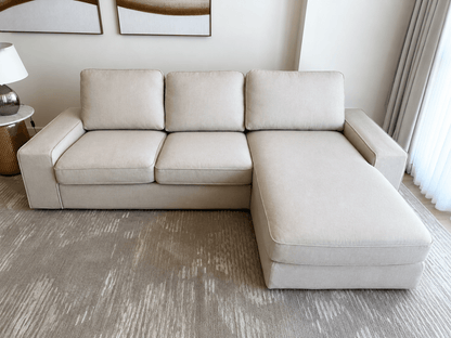 IKEA KIVIK 3-Seat Sofa with Chaise Longue | Tresund Light Beige - Al Thahani Furniture
