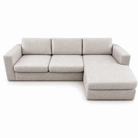 IKEA KIVIK 3-Seat Sofa with Chaise Longue – Tresund Light Beige - Al Thahani Furniture