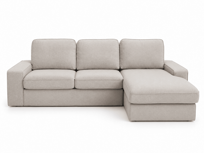 IKEA KIVIK 3-Seat Sofa with Chaise Longue | Tresund Light Beige - Al Thahani Furniture