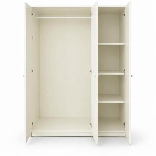 IKEA KLEPPSTAD 3-Door Wardrobe – White – 117 × 55 × 176 cm - Al Thahani Furniture