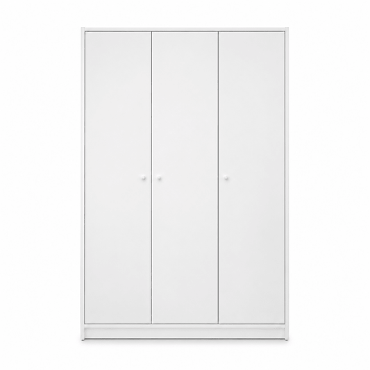IKEA KLEPPSTAD Wardrobe with 3 Doors | White, 117x55x176 cm - used 3 months - Al Thahani Furniture