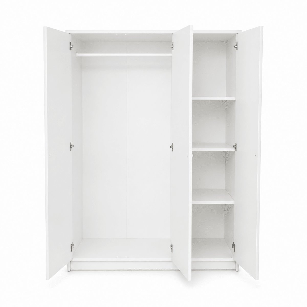IKEA KLEPPSTAD Wardrobe with 3 Doors | White, 117x55x176 cm - used 3 months - Al Thahani Furniture