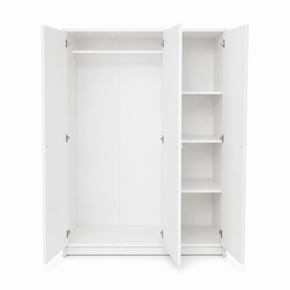 IKEA KLEPPSTAD Wardrobe with 3 Doors | White, 117x55x176 cm - used 3 months - Al Thahani Furniture