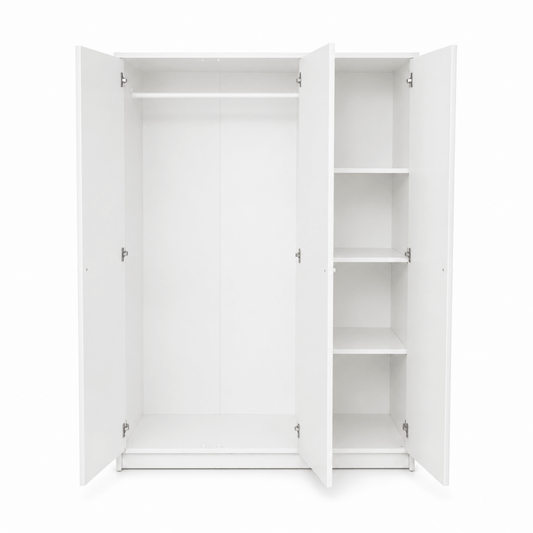 IKEA KLEPPSTAD Wardrobe with 3 Doors | White, 117x55x176 cm - used 3 months - Al Thahani Furniture