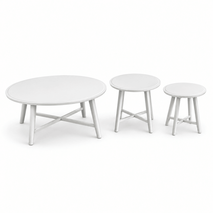 IKEA KRAGSTA 3-Piece Coffee & Nesting Table Set – White - Al Thahani Furniture