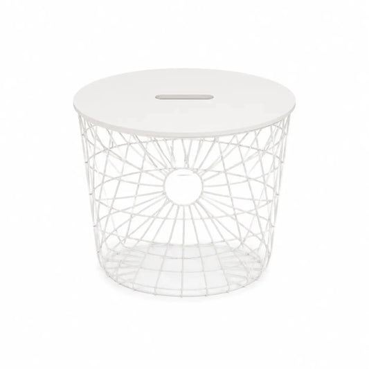 IKEA Kvistbro Storage Table | White, 35.7x35.7x48.4 cm - Al Thahani Furniture