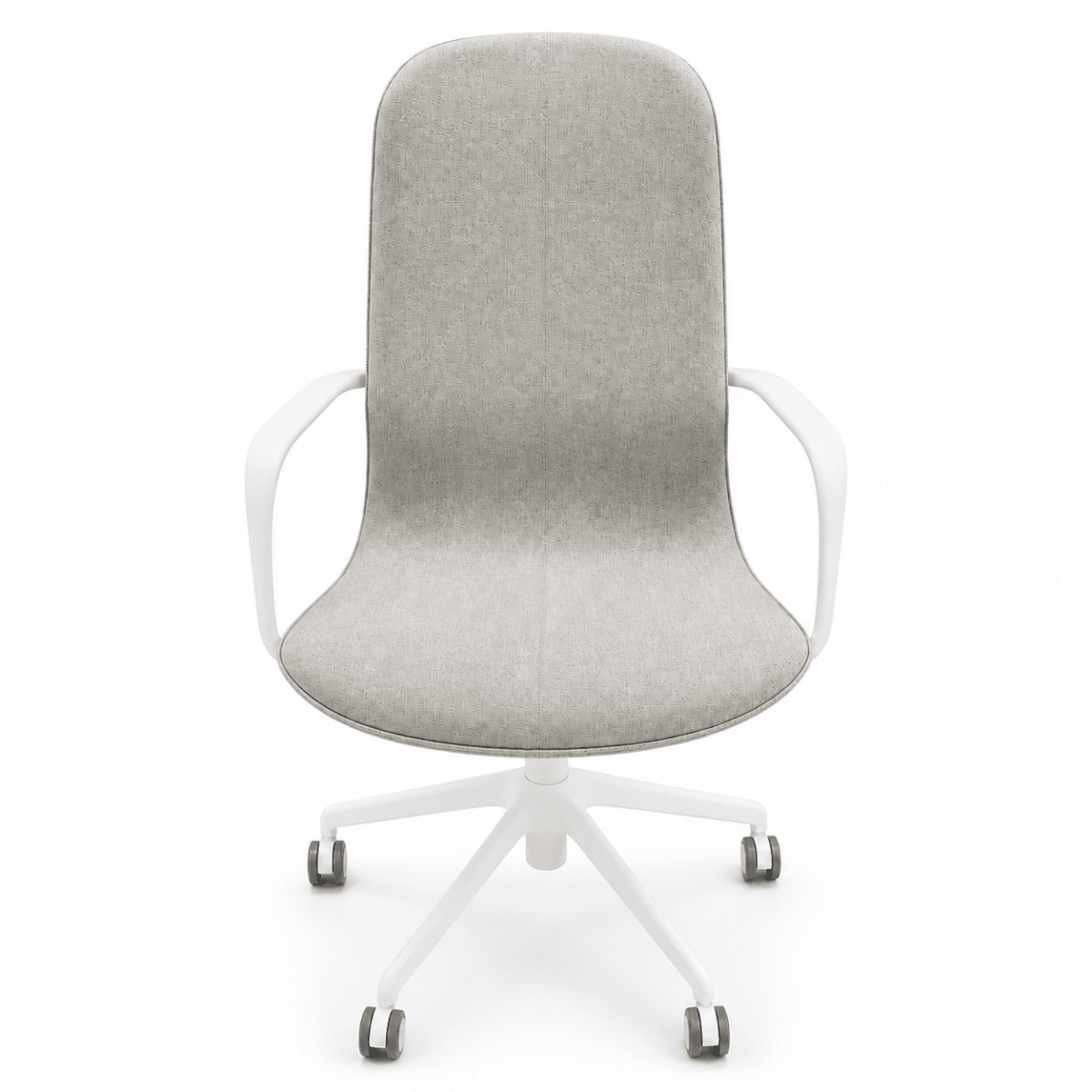 IKEA LÅNGFJÄLL High-Back Conference Chair with Armrests | Gunnared Beige & White - Al Thahani Furniture
