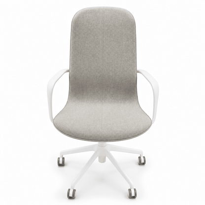 IKEA LÅNGFJÄLL High-Back Conference Chair with Armrests | Gunnared Beige & White - Al Thahani Furniture