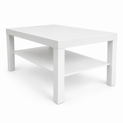 IKEA LACK Coffee Table with Lower Shelf – 90 × 55 cm – White - Al Thahani Furniture