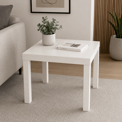 IKEA LACK Side Table | White, 55x55x45 cm - used 1 months - Al Thahani Furniture
