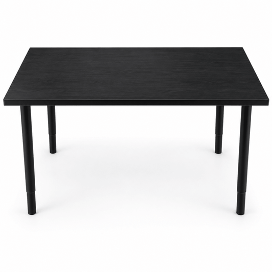 IKEA LAGKAPTEN / OLOV Adjustable Desk – Black-Brown / Black – 120 × 60 cm - Al Thahani Furniture