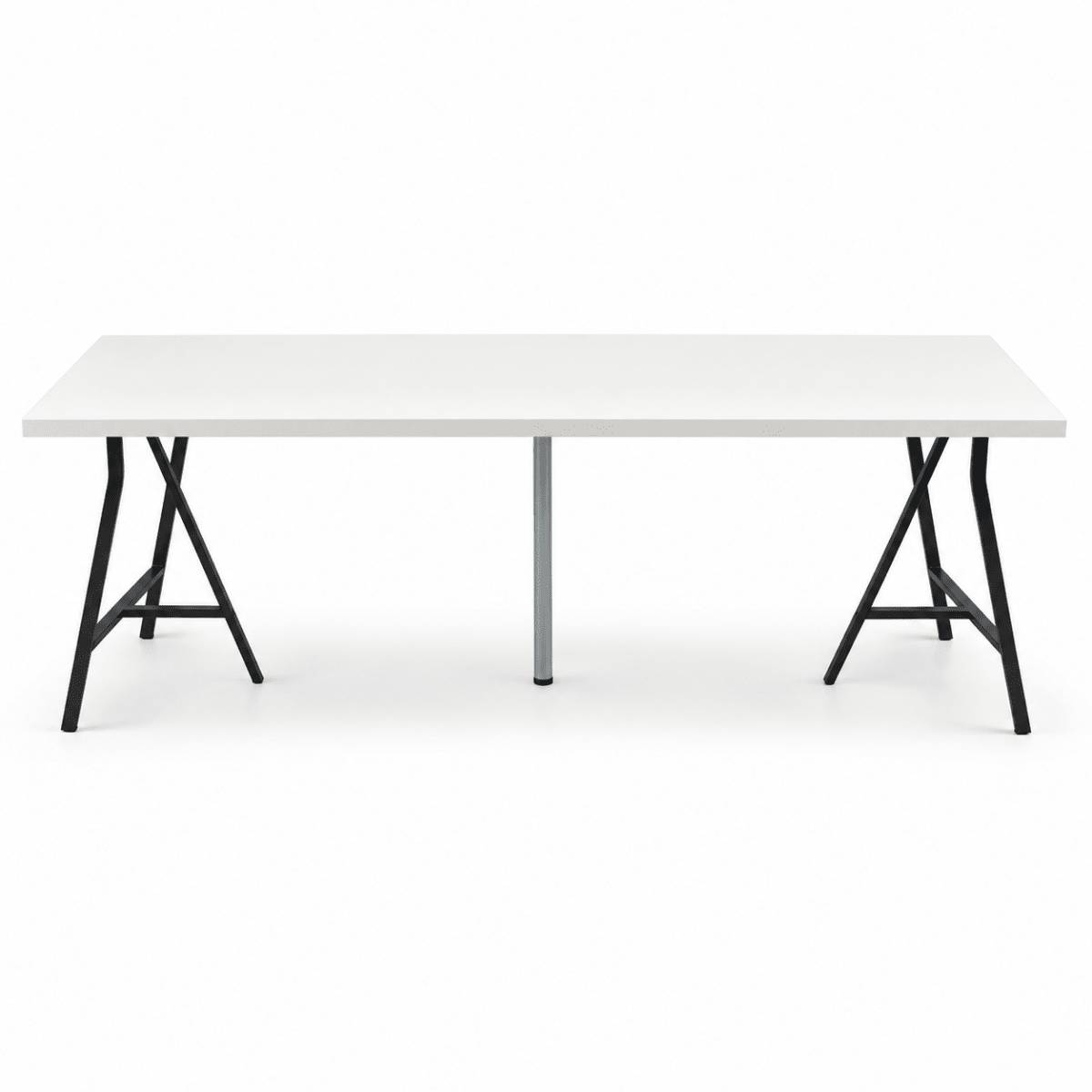 IKEA LAGKAPTEN / SPÄND Desk with Storage – White & Black – 200 × 60 cm - Al Thahani Furniture
