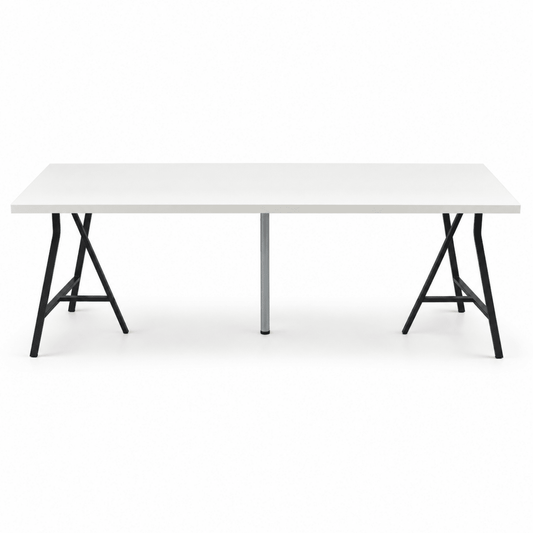 IKEA LAGKAPTEN / SPÄND Desk with Storage – White & Black – 200 × 60 cm - Al Thahani Furniture