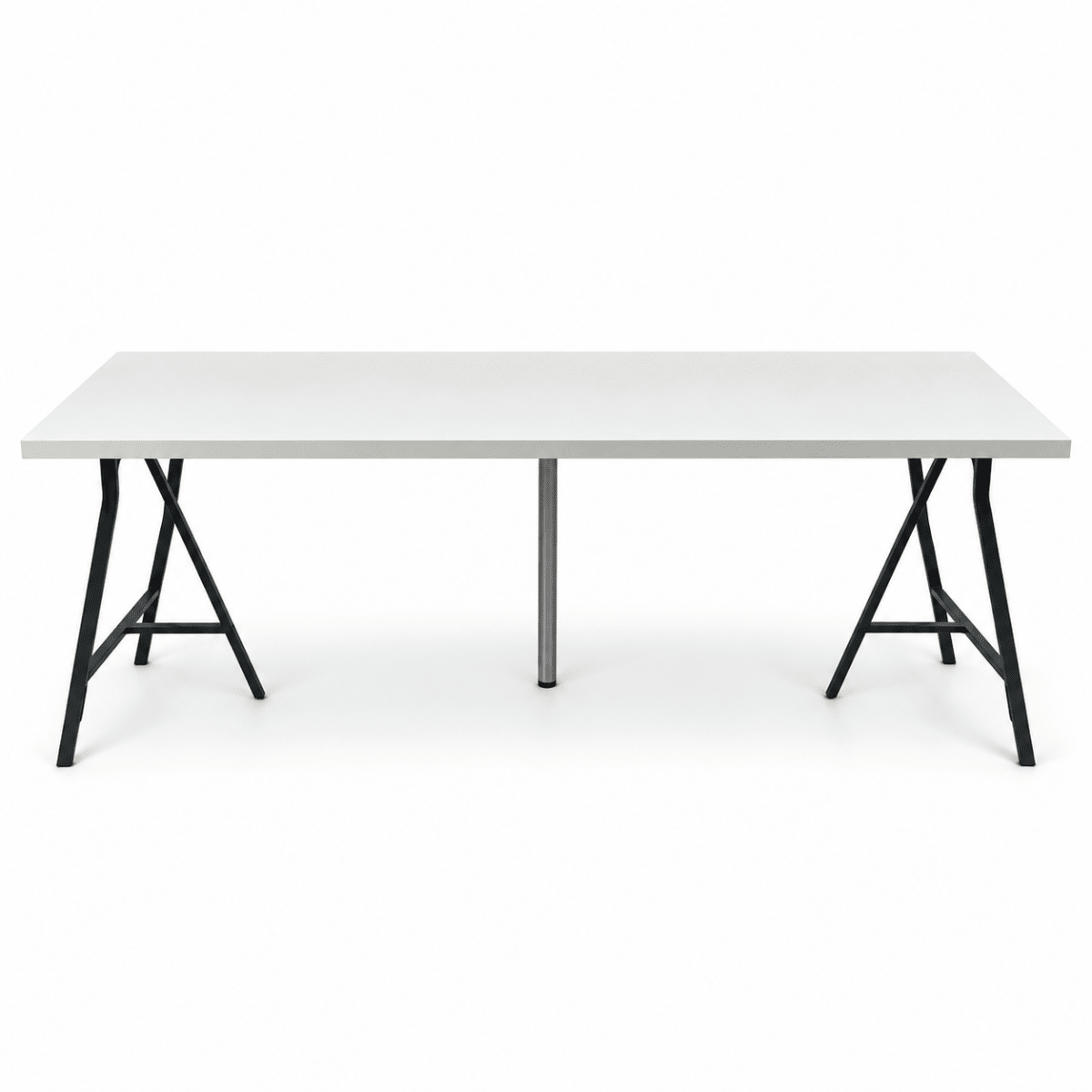 IKEA LAGKAPTEN / SPÄND Desk with Storage – White & Black – 200 × 60 cm - Al Thahani Furniture
