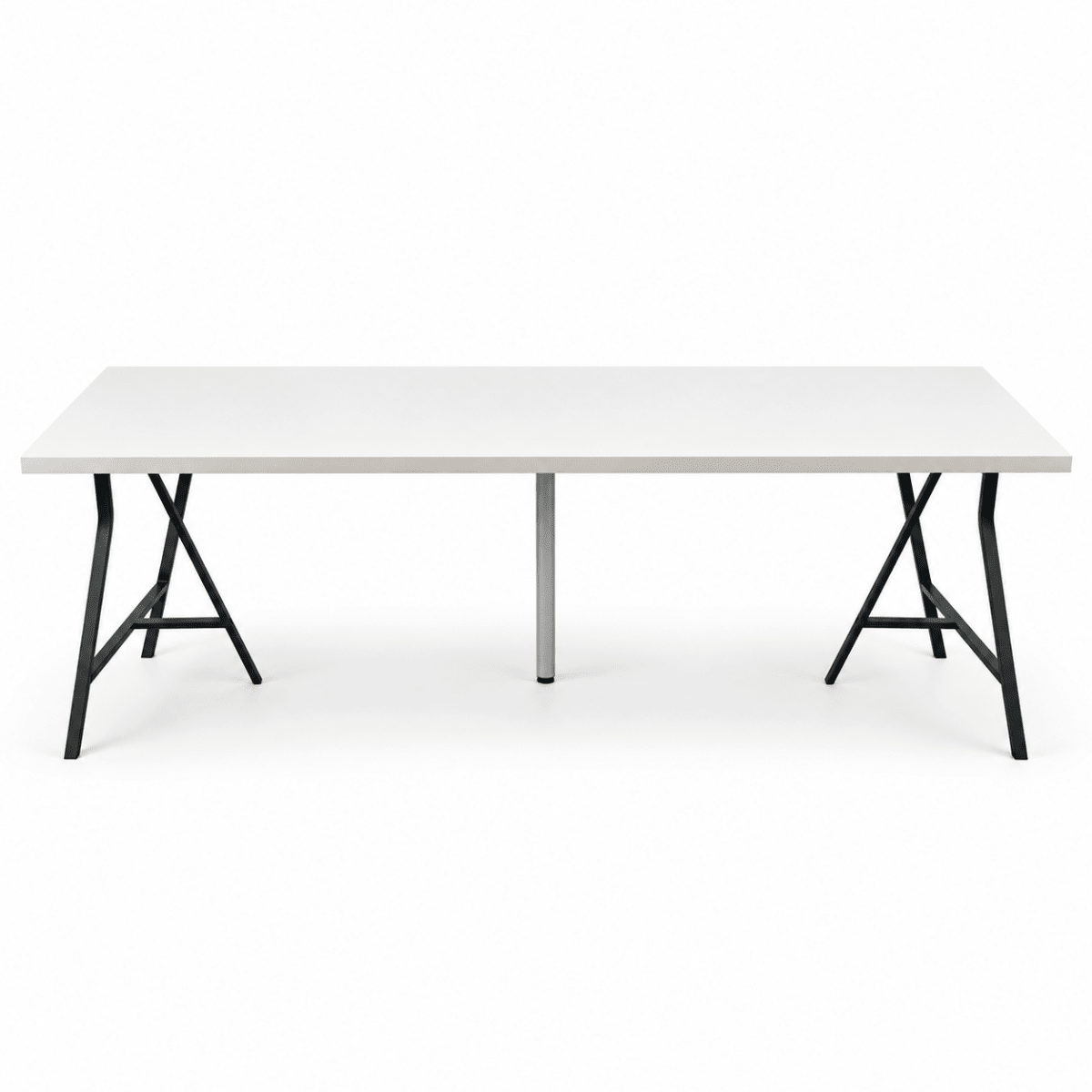 IKEA LAGKAPTEN / SPÄND Desk with Storage – White & Black – 200 × 60 cm - Al Thahani Furniture