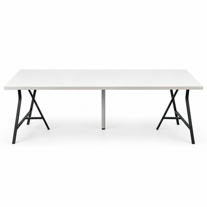 IKEA LAGKAPTEN / SPÄND Desk with Storage – White & Black – 200 × 60 cm - Al Thahani Furniture