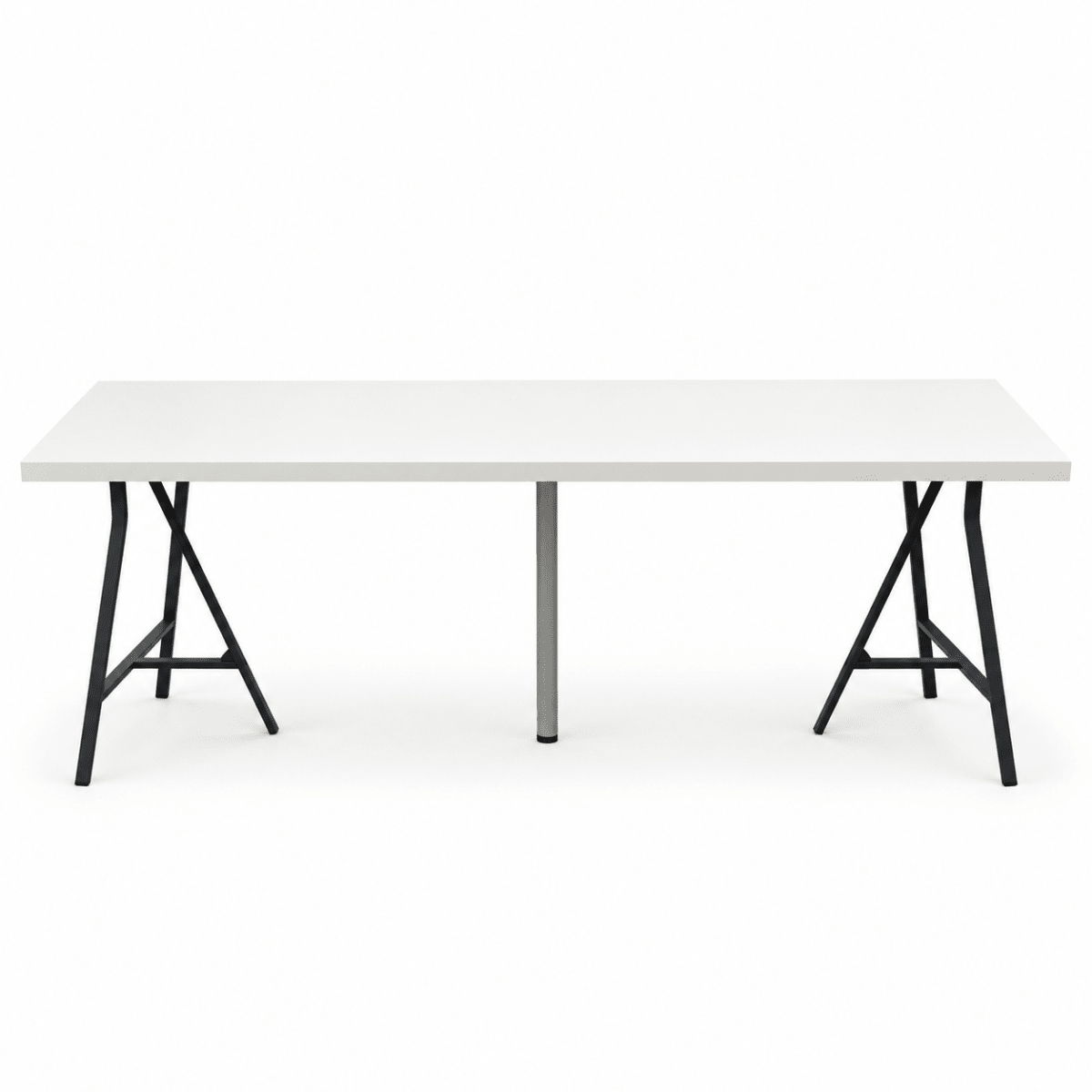 IKEA LAGKAPTEN / SPÄND Desk with Storage – White & Black – 200 × 60 cm - Al Thahani Furniture