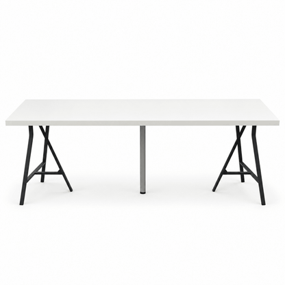 IKEA LAGKAPTEN / SPÄND Desk with Storage – White & Black – 200 × 60 cm - Al Thahani Furniture