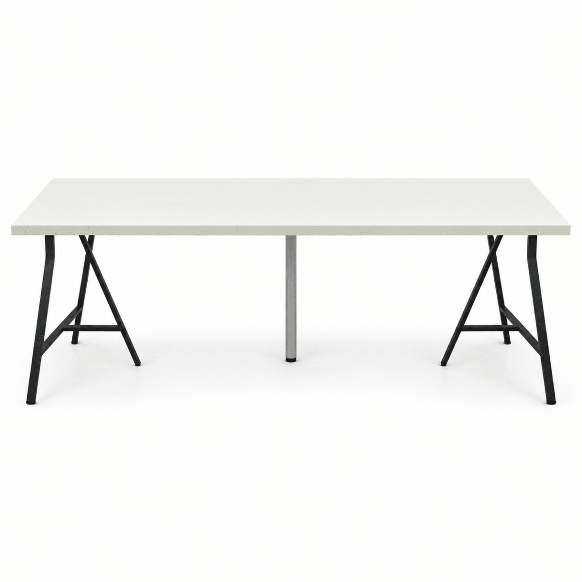 IKEA LAGKAPTEN / SPÄND Desk with Storage – White & Black – 200 × 60 cm - Al Thahani Furniture