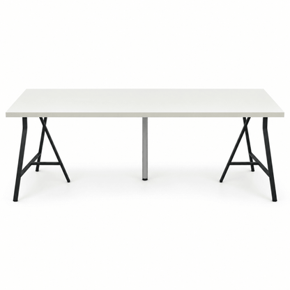 IKEA LAGKAPTEN / SPÄND Desk with Storage – White & Black – 200 × 60 cm - Al Thahani Furniture