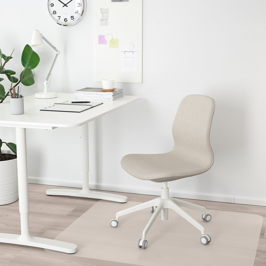 IKEA LÅNGFJÄLL Conference Chair – Gunnared Beige, Height Adjustable, Tilt Mechanism - althahanifurniture