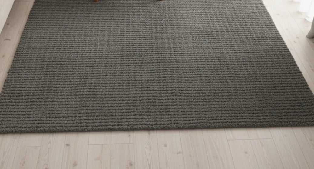 IKEA Latex‑Backed Area Rug | Grey Textured Design | 133×195 cm | Non‑Slip & Easy‑Clean - althahanifurniture