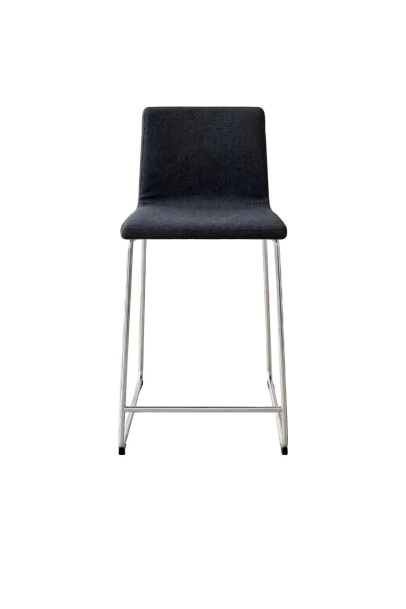IKEA LILLÅNÄS Bar Stool – Chrome Frame & Gunnared Dark Grey Fabric - althahanifurniture