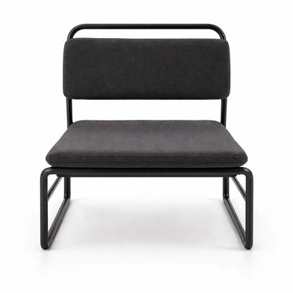 IKEA LINNEBÄCK Easy Chair | Black Fabric & Metal Frame - althahanifurniture