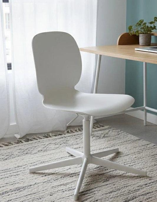 IKEA LOBERGET/MALSKÄR Swivel Chair | White - althahanifurniture