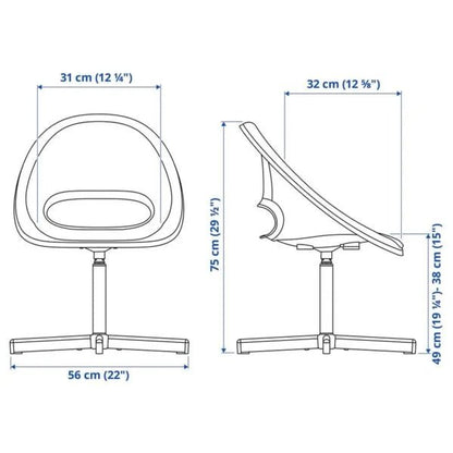 IKEA LOBERGET/SIBBEN Children’s Desk Chair | Adjustable Swivel Chair - althahanifurniture