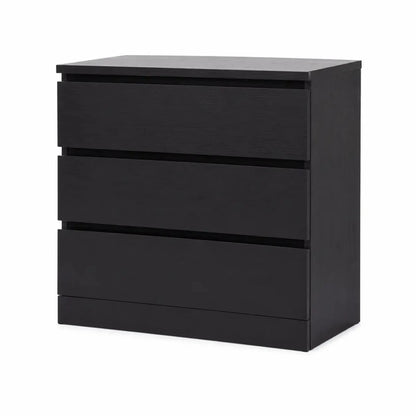 IKEA MALM Chest of 3 Drawers | Black-Brown, 80x48x78 cm - used 4 months - Al Thahani Furniture