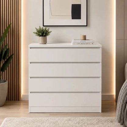 IKEA MALM Chest of 3 Drawers | White - used 4 months - Al Thahani Furniture