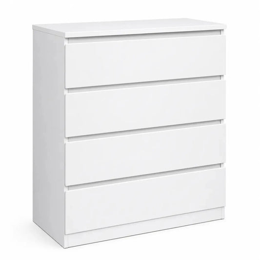 IKEA MALM Chest of 4 Drawers, White, 80x100 cm - used 6 months - Al Thahani Furniture