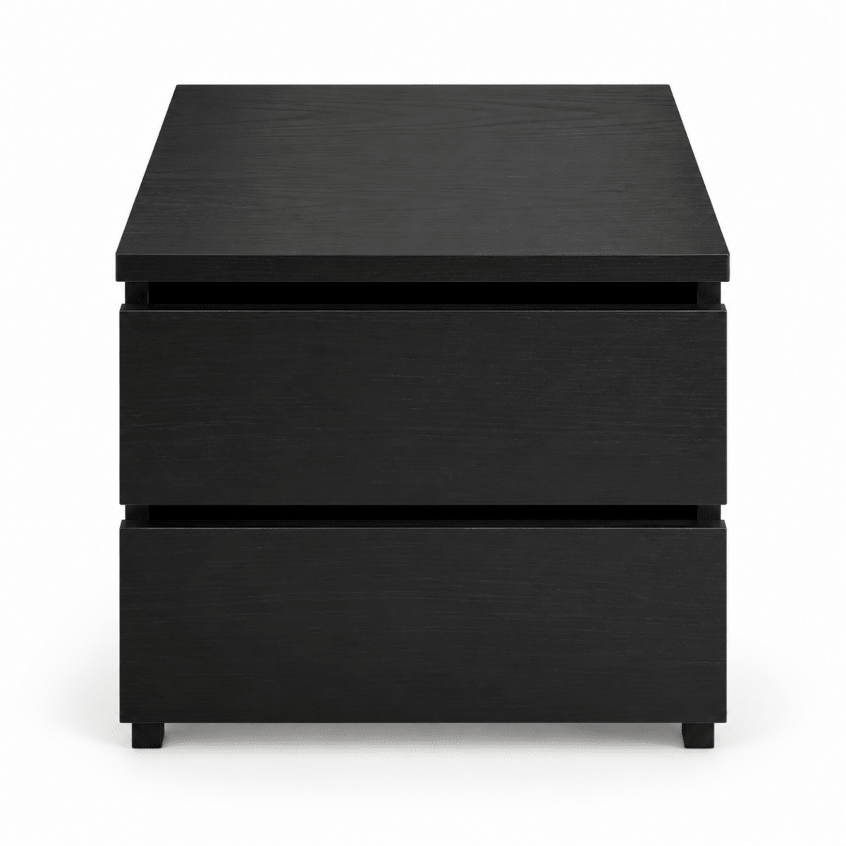 IKEA MALM Double Bed Set with Mattress & 2 Bedside Drawers – Grey/Black-Brown – 140 × 200 cm - Al Thahani Furniture