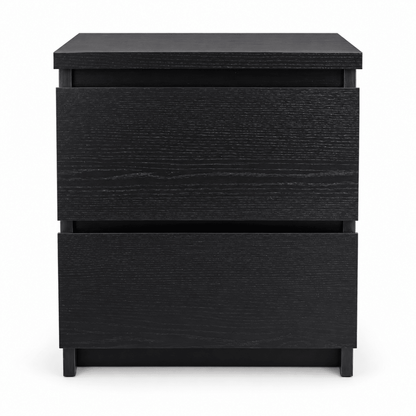 IKEA MALM Double Bed Set with Mattress & 2 Bedside Drawers – Grey/Black-Brown – 140 × 200 cm - Al Thahani Furniture