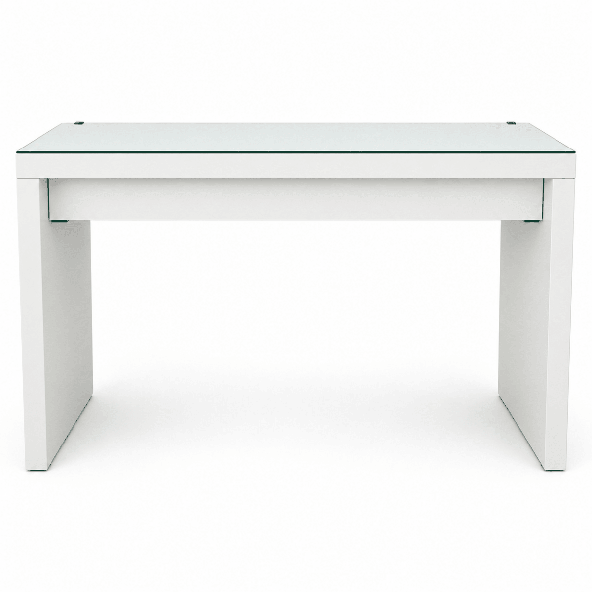 IKEA MALM Dressing Table with Glass Top & Drawer – White – 120 × 41 × 78 cm - Al Thahani Furniture