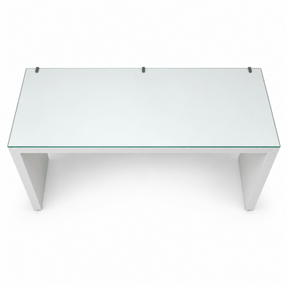 IKEA MALM Dressing Table with Glass Top & Drawer – White – 120 × 41 × 78 cm - Al Thahani Furniture