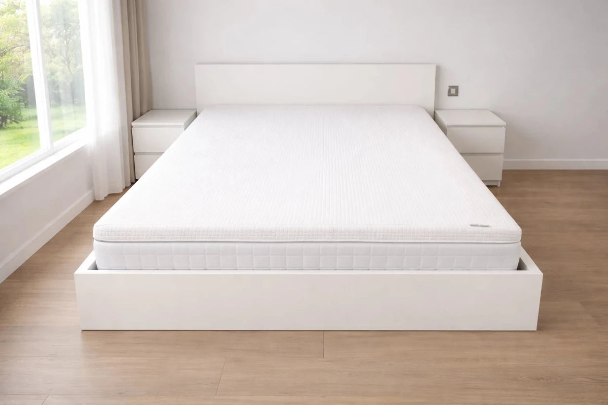 IKEA MALM King Bed with Mattress & Nightstands – 180x200 cm – 4 Under - Bed Storage Drawers - althahanifurniture