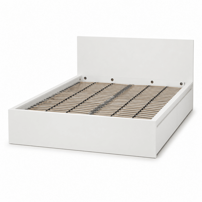 IKEA MALM Queen Bed Frame with Mattress & 4 Under-Bed Storage Boxes | White, 160x200 cm - Al Thahani Furniture