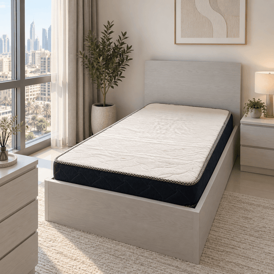 IKEA MALM Single Bed with Mattress – White – 90 × 200 cm - Al Thahani Furniture