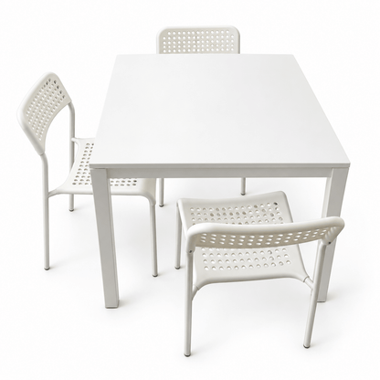 IKEA MELLTORP / ADDE Dining Set with 3 Chairs – 75 × 75 cm – White - Al Thahani Furniture