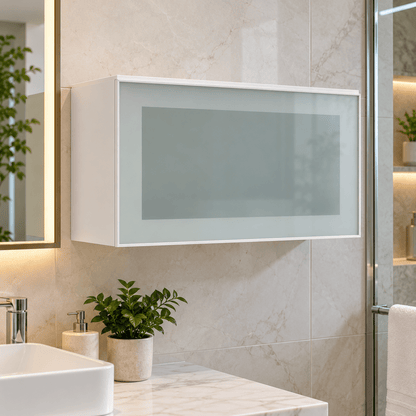 IKEA METOD Horizontal Wall Cabinet with HEJSTA Glass Door – White - Al Thahani Furniture