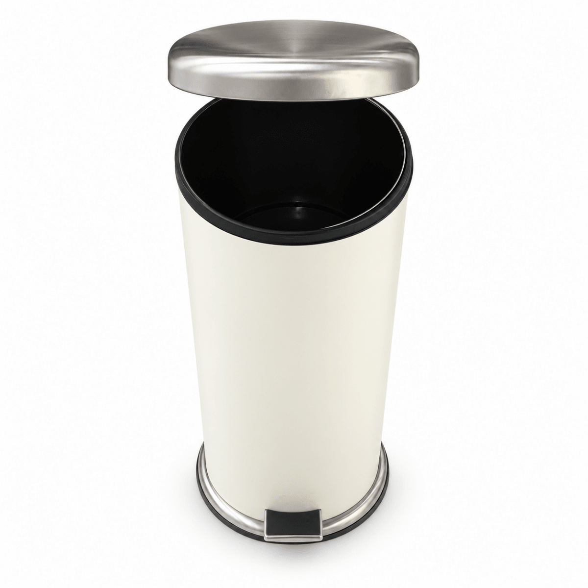 IKEA MJÖSA 30L Pedal Bin – White & Stainless Steel - Al Thahani Furniture