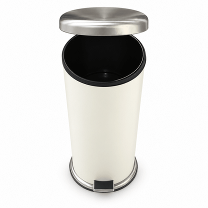 IKEA MJÖSA 30L Pedal Bin – White & Stainless Steel - Al Thahani Furniture