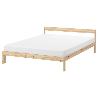 IKEA NEIDEN Queen Bed Set | Solid Pine Frame with LURÖY Slatted Base | Brand New 140×200 cm Mattress (15 cm) - althahanifurniture