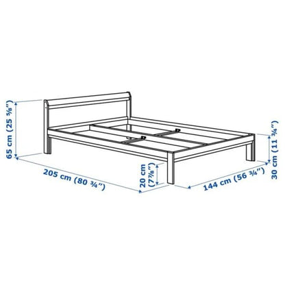 IKEA NEIDEN Queen Bed Set | Solid Pine Frame with LURÖY Slatted Base | Brand New 140×200 cm Mattress (15 cm) - althahanifurniture