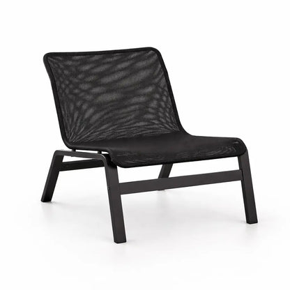 IKEA NOLMYRA Easy Chair – Black Frame with Dark Blue Mesh - althahanifurniture
