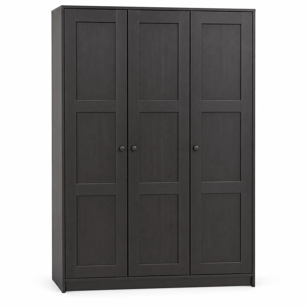 IKEA RAKKESTAD 3-Door Wardrobe – Black-Brown - Al Thahani Furniture