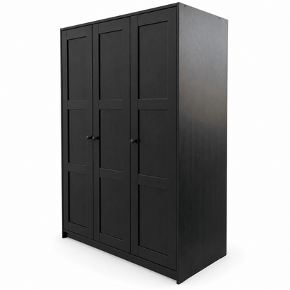 IKEA RAKKESTAD 3-Door Wardrobe – Black-Brown - Al Thahani Furniture